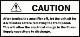 Caution: capacitor discharge