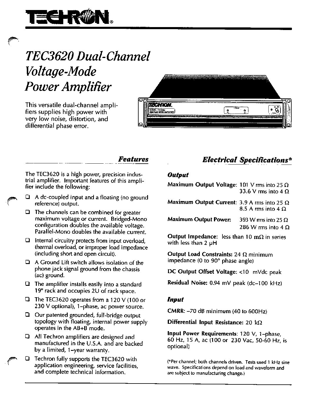 TEC3620 Datasheet