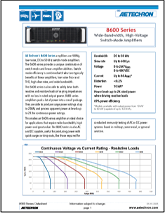 8600 Series Datasheet